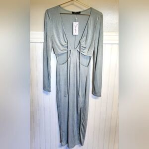 Simplee Apparel Seafoam Green Sexy Cut Out Midi Dress Medium - New With Tags